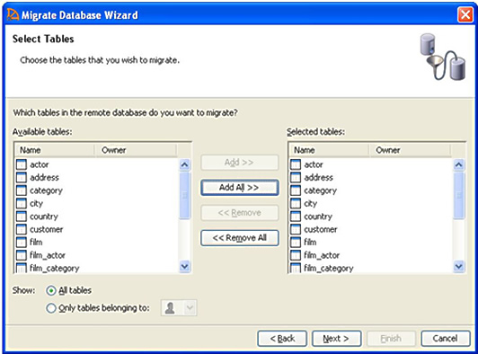 SQL Anywhere Database Migration Wizard